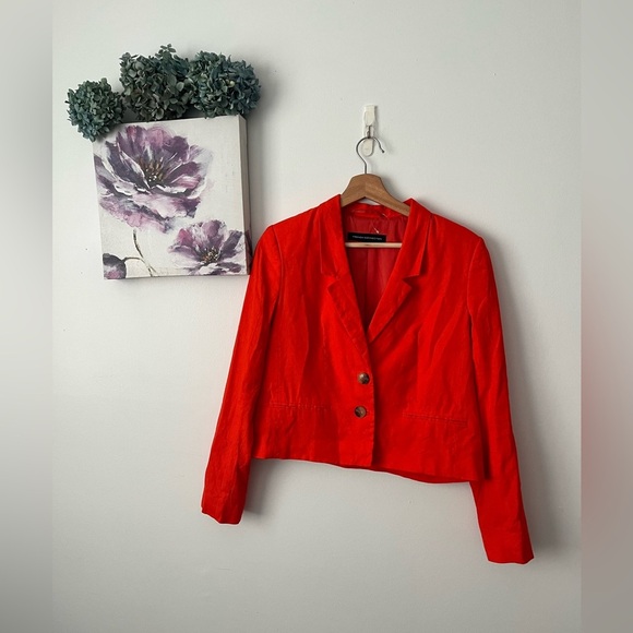 French Connection linen Blazer- size 6/ Mediun - Picture 2 of 8